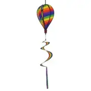 Rainbow Swirl 6 Panel Hot Air Balloon Windsock