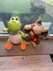 New Super Mario 10” Inch Yoshi Donkey Kong Plush Doll Stuffed Animal Toy