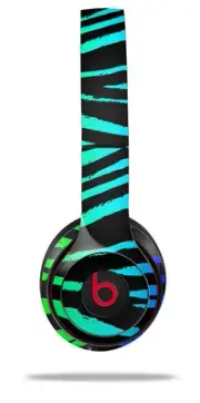 Skin Wrap for Beats Solo Wireless 2 3 4 Rainbow Zebra SKIN ONLY