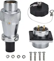 Aviation Connector Male Plug, Female Socket, Waterproof, 2 Pins, LED Industrial Equipment 500V WS20 with Stable Electrical Performance, Radio Frequency Interference