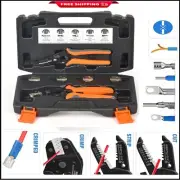 Ratcheting Crimper Hand Tool Wire Terminal Crimping Dupont Connector Open Barrel