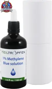 Methylene Blue 1% Solution 100ml, Pharma Grade Liquid Drops, Third-Party Tested