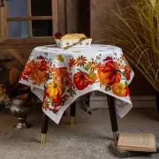 Rectangle Fall Tablecloth Printed Vintage Floral Table Cloth for Autumn Harve...