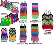 6 Girls Seamless Tops Cami Spaghetti RazorBack Sports Bras Boxers Size S~L Lots