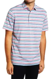 NWT JOHNNIE-O $98 TRISTAN PREP-FORMANCE JERSEY POLO SHIRT IN SEAL SZ XXL