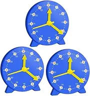 3Pcs Educational Learning Clock Models for Interactive Teaching Removable Design Bright Colors for Early Learning and Fun Engagement