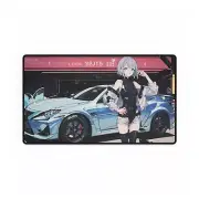 Anime Waifu Girl JDM Style Desk Mat, Manga Motorsports, Japandi Art