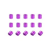 15 Pcs M3x6mm Round Aluminum Standoff Column Spacer Female Purple for DIY