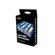 (1) Pack of 12 BCW Blue 3200 ct Collectible Trading Game Card Bin Partitions