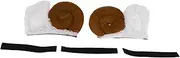 X AUTOHAUX Motorcycle Helmet Accessories Decoration Coffee Goat Horns for Motorcycle Bicycle Skiing Helmets Coffee Color White Plush Stickers 1 Set