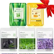 10 Pack Sheet Face Masks Skincare for All Skin Types, Hydrating & Nourishing Suitable for Sensitive Skin,.Deep Cleansing Face Mask, Natural Ingredients, Pore Refining Formula for Clear