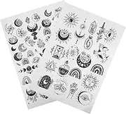 jojofuny 2 Sheets DIY Embroidery Kit Water Soluble for Creative Sashiko Patterns Easy Wash Away Stencils for Unique Stitching Projects