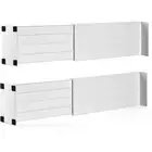 Dial Industries Adjustable Spring Loaded Drawer Dividers, Set of 2, 4.5" Deep,