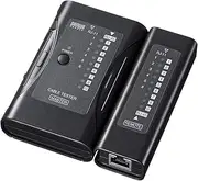 Sanwa Supply LAN-TST6 LAN Tester, Supports RJ-45 (LAN Cable)/RJ-11 (Modular Cable), Built-in LED Light, Detachable Parent and Child Unit