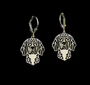 Beagle Dog Earrings-Fashion Jewellery Gold Plated, Leverback Hook last one