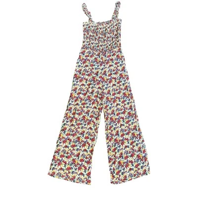Faithfull the Brand Jumpsuit Extra Small XS Bernard Floral Smocked Lightweight