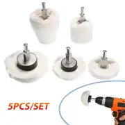 5x Buffing Polishing Pad Mop Wheel Drill Kit for Car Polisher Aluminum Stainless