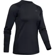 Under Armour 1343320 Womens UA ColdGear Base 3.0 Top Baselayer Crew Shirt, Black