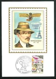 Francia 1973 : Santos Dumont , Pioniere del volo - cartolina filatelica