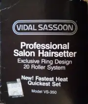 Vtg Sassoon VS350 Pro Salon Hair-Setter 20 Hot Curling Rollers Nos 70's Prop USA