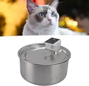 Pet Water Fountain, 7L Capacity Stainless Steel Rechargeable Circulating Water Dispenser Automatic Feeder, Automatic Pet Fountain Large Dog Water Dispenser for Cats Dogs
