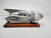 Zarkov Flash Gordon Rocket Ship Desktop Mahogany Kiln Dried Wood Model Small New