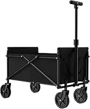 Small Handcart Outdoor Garden Folding Cart Collapsible Utility Shopping Cart Wagon Portable Picnic Beach Cart(X-Large)