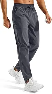 [G4Free] Men's Workout Athletic Pants Breathable Jogging Running Hiking Pants with Zipper Pockets