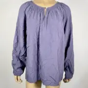 Ann Taylor LOFT Women’s NWT Size Large 100% Rayon Long Sleeve Keyhole Top