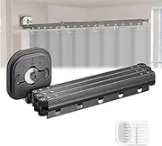Shower Curtain Rod,3-Fold,1.5x1.8m/1.5x2.0m Shower Curtain,Suction Cup Installation,Retractable,Saving Space,Dry And Wet Separation,Strong Load-Bearing,Grey-1.5 * 2m