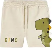 [Generisch] Kids Summer Shorts Cotton Dinosaur Pattern Lightweight and Comfortable Kids Shorts Adjustable Waist Casual Outfit for Spring Summer 1294