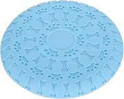 Flying Disc Dog Toy Floating Saucer s Dual Use Training Toys Bite Resistant Tossing Pet Feeding Interactive Game Supply for Playing Outdoor Indoor (Blue)