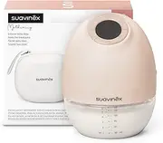 Suavinex, Breast Pump, Hands-Free Breast Pump, Wireless, No Tubes, with Battery, 3 Modes and 9 Suction Levels, with Adapter, Case and Brush, LED Display, Tank 180 ml