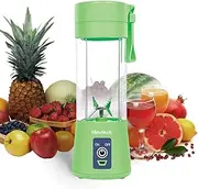 Personal Blender, Portable Blender for Smoothies and Shakes Handheld Electric Fruit Mixer Machine Six Blades 380mL USB Rechargeable Ice Mini Juicer Cup Home/Office/School/Outdoors (Green)