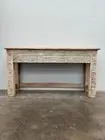 Indian Antique Timber Finish Hand Carved Ethnic Console Hall Table
