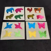 Lot Of 4 Vintage 80’s HAMBLY Foil Animal Stickers
