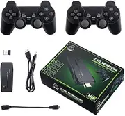 Wireless Retro Game Console,Retro Game Stick,Nostalgia Stick Game,4K HDMI Output,Plug and Play Video Game Stick Built in 10000+ Games,9 Classic Emulators, with Dual 2.4G Wireless Controllers(64G)