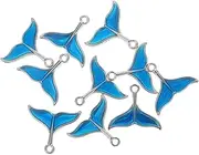 [LALAFINA] 10pcs Fish Pendant Charms Mermaid Charms for Diy Jewelry Making Decorative Charms for Necklace Earring Bracelet Keych