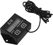 GLEAVI 1 Set Digital Display Tachometer Lawn Mower Tachometer Motorcycle Pulse Speedometer Speedometer for Atv Chainsaw Pulse Tachometer. Meter Tach Gauge Abs Black