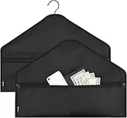 Cosmos Pack of 2 Hanger Diversion Safe Bag | Hidden Pocket Safe | Hanger Secret Hanging Safe Zipper Pouch Bag for Hide Personal Items in Travel, Home and Hotel