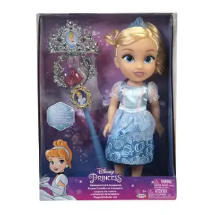 【Disney 迪士尼】公主娃娃+皇冠權杖組-仙杜瑞拉