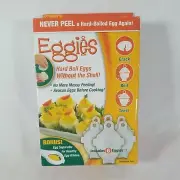 NIB Eggies New Hard Boil Egg Cooker (6) with Bonus Egg White Separator