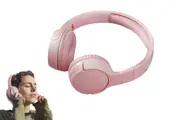 Wireless Bluetooth Headphones Foldable Over Ear HIFI Stereo Headset for Travel School-Pink