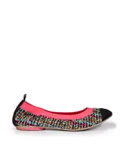 Tweed Elasticated CC Ballet Flats