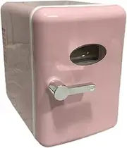 Fenteer Small Skincare Fridge Mini Fridge Multipurpose 4 Liter Compact Refrigerator for Drinks Cosmetic Office Car College, Pink