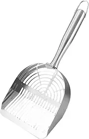 Cat Litter Scoop, Stainless Steel Scooper for Litter Box, Ergonomic Grip, Hollow Sand Sifter, Easy Cleaning, Perfect for Kittens, Cats, Pet Accessories, 12.8x5.31x1.57 inches