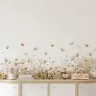 Plants Flowers Wall Decals Removable Easy to Peel Modern PVC