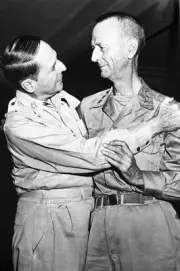 New 5x7 World War II Photo: Generals Douglas MacArthur & Jonathan Wainwright