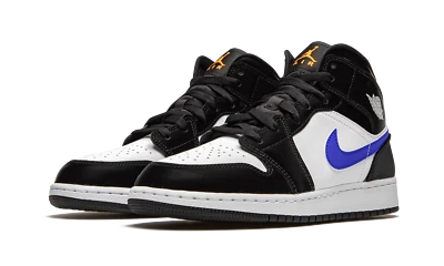 Nike Air Jordan 1 Mid GS Black/Racer Blue 554725-084 US Size 5.5Y/ US Womens 7