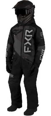 FXR Helium Youth Snow Monosuit Black/Gray/Charcoal